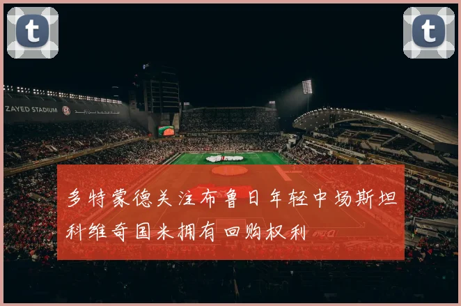 多特蒙德关注布鲁日年轻中场斯坦科维奇国米拥有回购权利